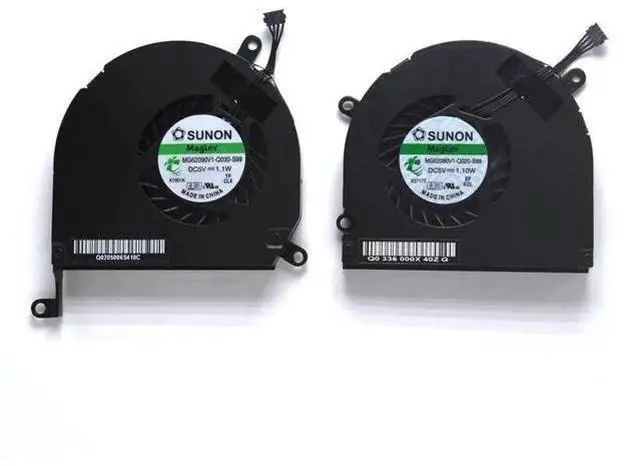 Main image of Left + Right Dual CPU Cooling Fan Set Replacement for MacBook Pro 15 Inch A1286 Late 2008 / Early 2009 / Mid 2010 / Early & Late 2011 / Mid 2012 Unibody Laptop Cooler 4-Pin PWM DC5V
