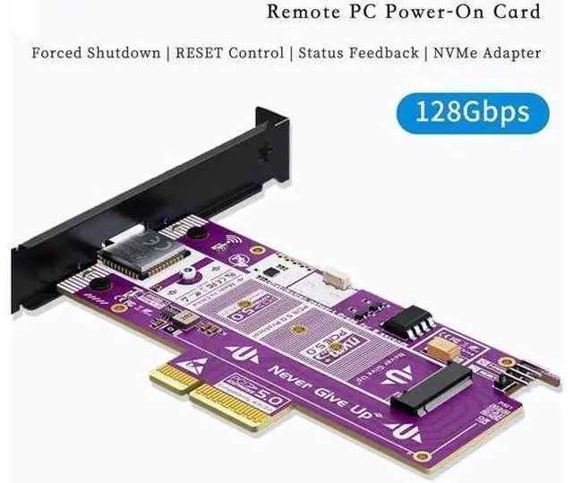 Alt view image 2 of 7 - P560RPO PCIe 5.0 X16 to M.2 NVMe SSD Adapter Card, 128GBps Full Bandwidth Expansion Card with Aluminum Alloy Heatsink, Up to 10000MB/s Sequential Speed, Stable Signal Transmission, Universal Compatibi