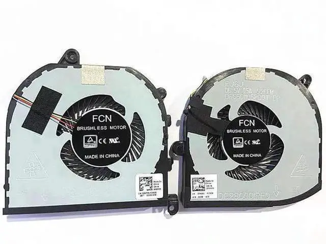 Main image of New CPU GPU Cooling Fan Replacement for XPS 15 9570 Precision 5520 5530 M5520 M5530, OEM Part 008YY9 0TK9J1 TK9J1 08YY9