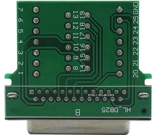 Alt view image 3 of 7 - DB25 Male Solder-Free Breakout Board Terminal Connector Signal Module with Housing Long Bolts Nuts