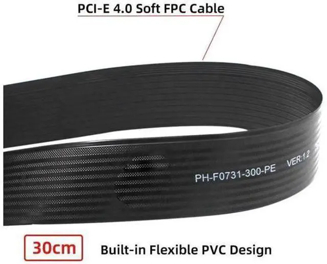 Alt view image 6 of 7 - 30cm PCIe 3.0/4.0 M.2 NVMe Flex Extension Cable, Fits 2230/2242/2260/2280 SSD