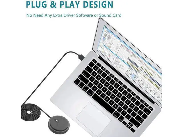 Alt view image 3 of 6 - Upgraded USB Desktop Conference Condenser Microphone, 360° Omnidirectional Pickup with One-Click Mute, Plug & Play for Windows & macOS, Perfect for Video Meetings, Gaming, Voice Chat & Gift