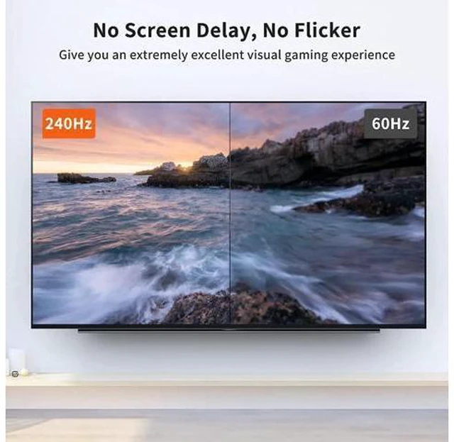 Alt view image 6 of 7 - 10FT DisplayPort 1.4 Cable, HBR3 32.4Gbps Bandwidth Supports 8K@60Hz, 4K@144Hz, 1080P@240Hz HDR10 FreeSync G-Sync HDCP 2.2 for PC Laptop Gaming Monitor Graphics Card