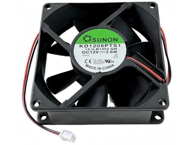 Alt view image 4 of 7 - KD1208PTS1 8025 DC12V 2.6W 2-Wire Brushless Cooling Fan, 8cm Replacement Fan for PC Case & Power Supply