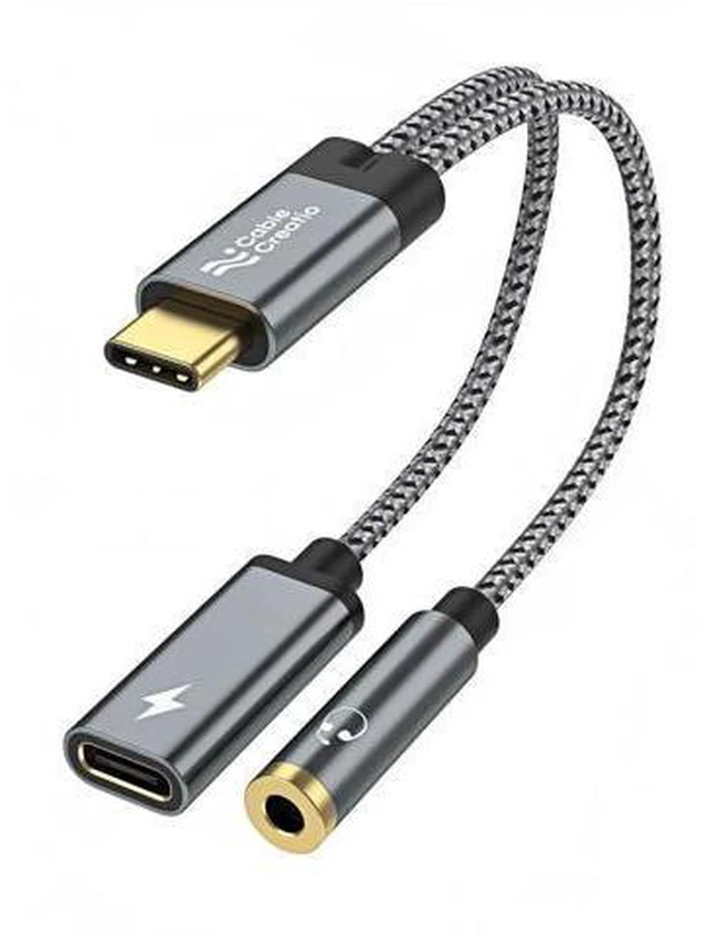Main image of USB C to 3.5mm Audio & Charging Adapter, PD 100W Fast Charging Type C Aux Headphone Splitter for iPhone 15/16, Galaxy S24 S23 S22 Ultra, iPad Pro Air, Pixel 9 8