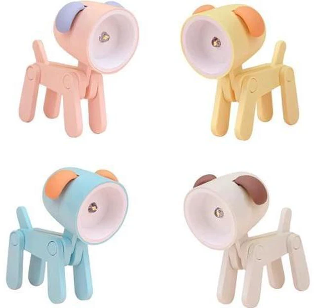 Main image of 4pcs Led Night Lights Puppy Dog Night Lamp Portable Desk Lamp