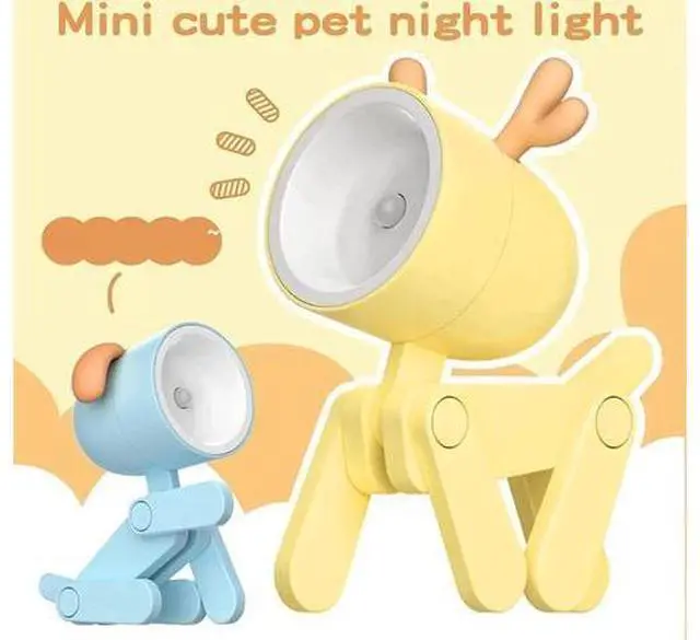 Alt view image 2 of 7 - 4pcs Led Night Lights Puppy Dog Night Lamp Portable Desk Lamp