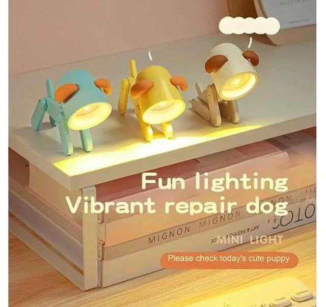 Alt view image 3 of 7 - 4pcs Led Night Lights Puppy Dog Night Lamp Portable Desk Lamp