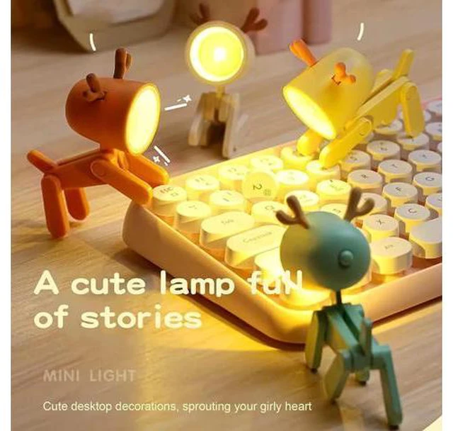 Alt view image 6 of 7 - 4pcs Led Night Lights Puppy Dog Night Lamp Portable Desk Lamp