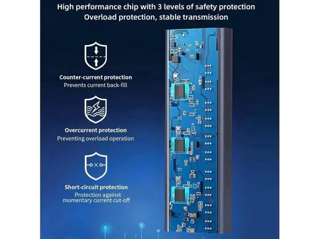 Alt view image 5 of 7 - Powered USB Hub 3.0, 7-Port USB 3.0 Hub, 4 USB 3.0 Data Transmission Ports + 2 Smart Charging Ports + 1 PD Charging Port with Individual On/Off Switches with Power Adapter for Laptop PC