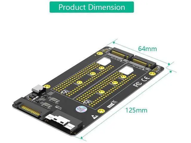 Alt view image 5 of 7 - Dual 2X M.2 NVME SSD to Slimline SFF-8654 8X Adapter (PCIe Bifurcation Motherboard is Required)