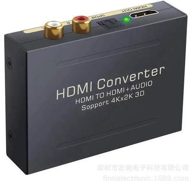 Main image of HDMI Audio Extractor Splitter HDMI to HDMI + Optical + RCA L/R Stereo Audio Out Support 4K@30Hz 1080P Full HD 3D