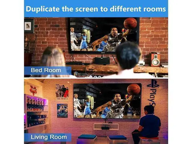 Alt view image 4 of 7 - HDMI Splitter 1 in 2 Out, HDMI Splitter 1x2 Power 4K HDMI Splitter with 3.5mm & SPDIF audio out, 4K@60Hz Dual Monitors Duplicate/Mirror for PS4 Fire Stick HDTV