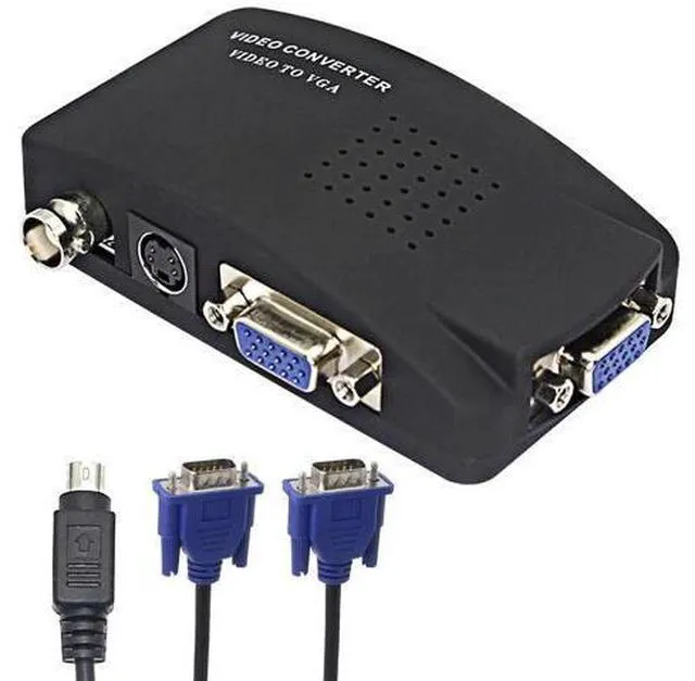 Main image of BNC to VGA Video Converter, S-Video Input to VGA Output, Supports PAL/NTSC, Easy to Install and Operate