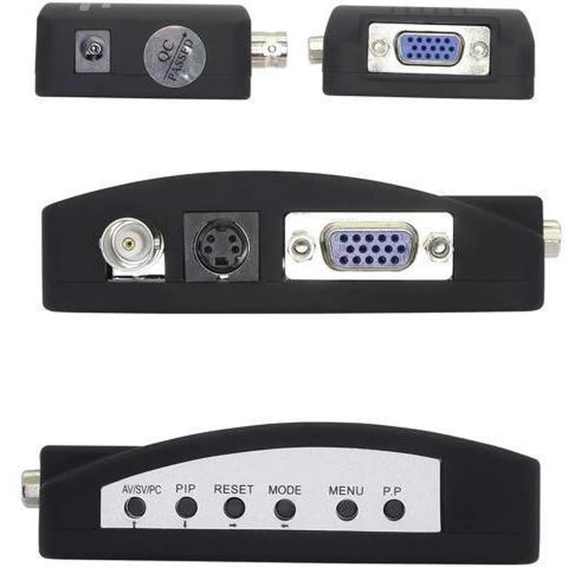 Alt view image 4 of 7 - BNC to VGA Video Converter, S-Video Input to VGA Output, Supports PAL/NTSC, Easy to Install and Operate