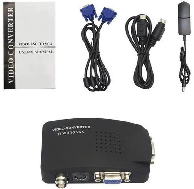 Alt view image 6 of 7 - BNC to VGA Video Converter, S-Video Input to VGA Output, Supports PAL/NTSC, Easy to Install and Operate