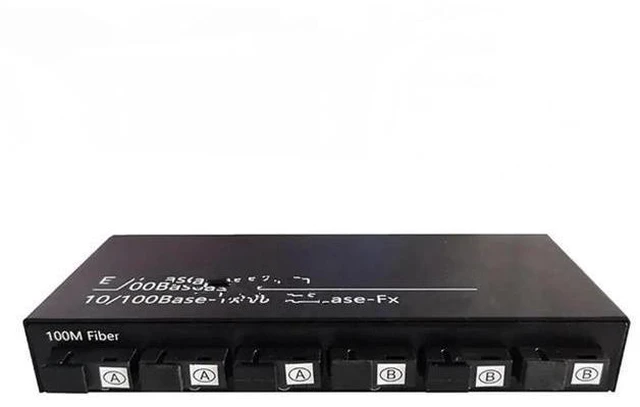 Main image of 6Port 10/100M Ethernet Switch 6 Fiber Port 25KM 2UTP RJ45 Fiber Optical Transceiver Optical Media Converter