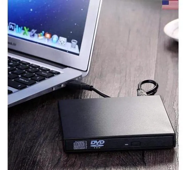 Alt view image 7 of 7 - External CD Drive, USB 2.0 External DVD Drive CD/DVD-RW Drive, DVD/CD ROM Rewriter Burner Writer High Speed Data Transfer for Laptop Desktops Windows 2000/XP/Vista/Window7/8 MacOS,White