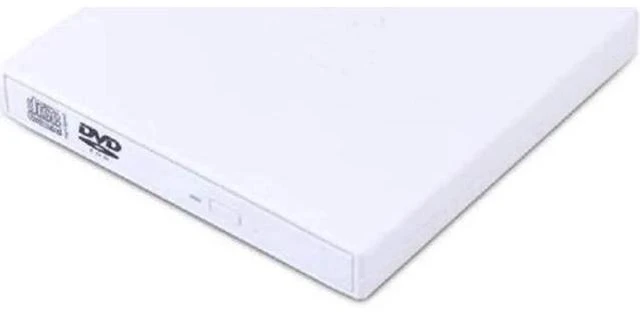 Alt view image 2 of 7 - External CD DVD Drive, USB CD Drive, DVD +/-R CD -RW ROM Writer Burner Player for PC Laptop (KBDVD001, White)