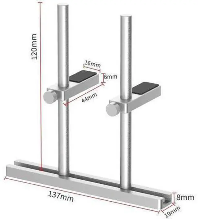 Alt view image 6 of 7 - Graphics Card GPU Support Bracket: Adjustable Aluminum GPU Sag Bracket Video Card GPU Stand Holder Graphics Card Support with Dual Stand (Silver 128mm)