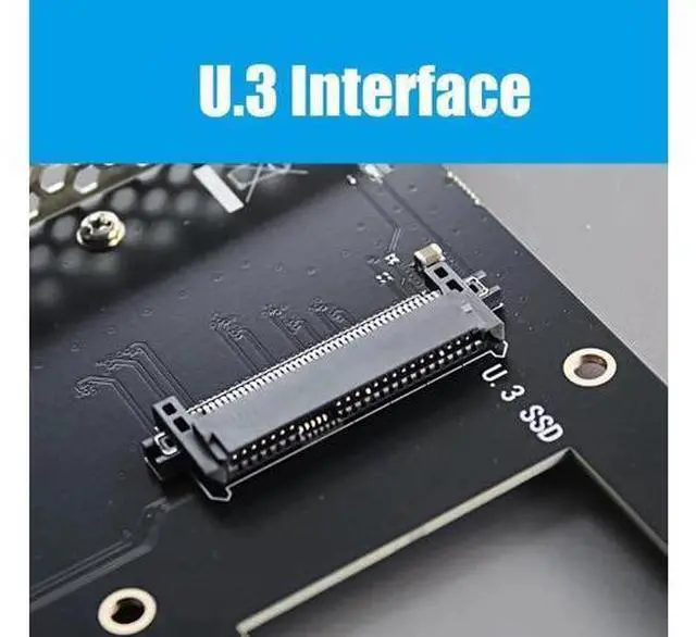 Alt view image 5 of 7 - PU13 U.3 to PCIe 4.0 X4 Adapter for 2.5 Inch U.3 SSD, PCIe 4.0 X4 Full Speed