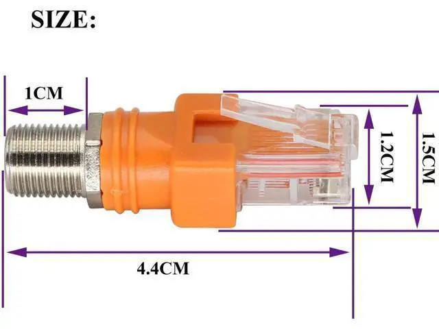 Alt view image 4 of 7 - F Internal Thread to RJ45 External Thread coaxial to Ethernet Adapter,Suitable for Most line Testers,line Finders, and Other Testing Equipment(4-Pack/F to RJ45)