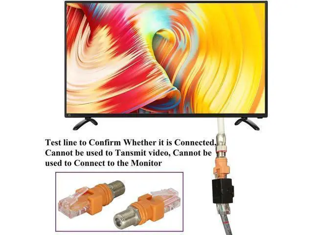 Alt view image 6 of 7 - F Internal Thread to RJ45 External Thread coaxial to Ethernet Adapter,Suitable for Most line Testers,line Finders, and Other Testing Equipment(4-Pack/F to RJ45)