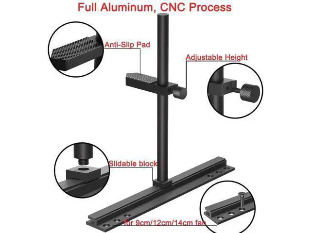 Alt view image 3 of 7 - GPU Support Bracket, Graphics Card Support, GPU Bracket Brace, Video Card Sag Holder Bracket, GPU Stand, Adjustable Anti Sag GPU Stand for Fan Aluminum 129mm