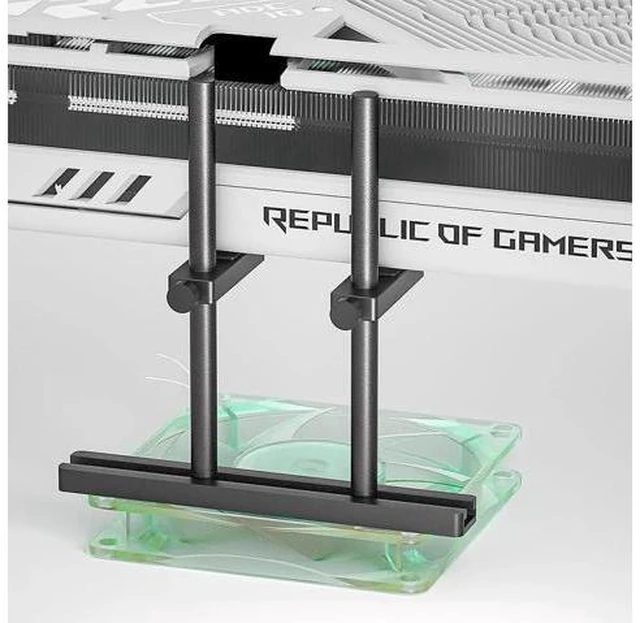 Main image of GPU Support Bracket Dual Brace: Fan mounting Adjustable Aluminum Graphics Card GPU Sag Bracket Video Card Stand Holder Graphics Card Bracket, Support Big GPU - 128mm