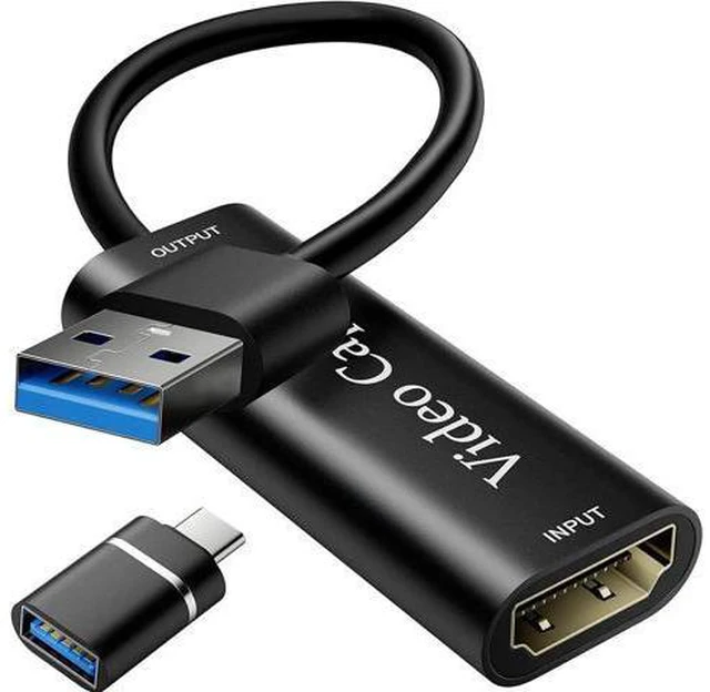 Main image of Video Capture Card, Video Recording Card Wonderful 4K HDMI to 1080P USB C for Gaming Streaming TV Recorder, for Windows Mac OS System with USB C Adapter to Adjust PS4, Switch, Xbox1