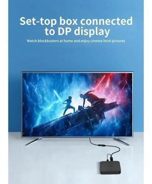 Alt view image 4 of 7 - 4K@60Hz HDMI to DisplayPort (DP) Adapter with USB Power 4K@60Hz Gold Plated HDMI v2.0 to DP 1.4V Adapter (Male to Female), Uni-Directional HDMI to Display Port Adapter (OZHD1)