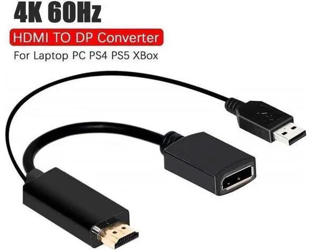 Main image of 4K@60Hz HDMI to DisplayPort (DP) Adapter with USB Power 4K@60Hz Gold Plated HDMI v2.0 to DP 1.4V Adapter (Male to Female), Uni-Directional HDMI to Display Port Adapter (OZHD1)