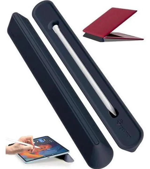Main image of 3 in 1 Silicone Laptop Stand Keyboard Riser for Ergonomic Typing/Reading Portable Laptop Cooling Stand for Home Office School and Travel Oval Base Midnight
