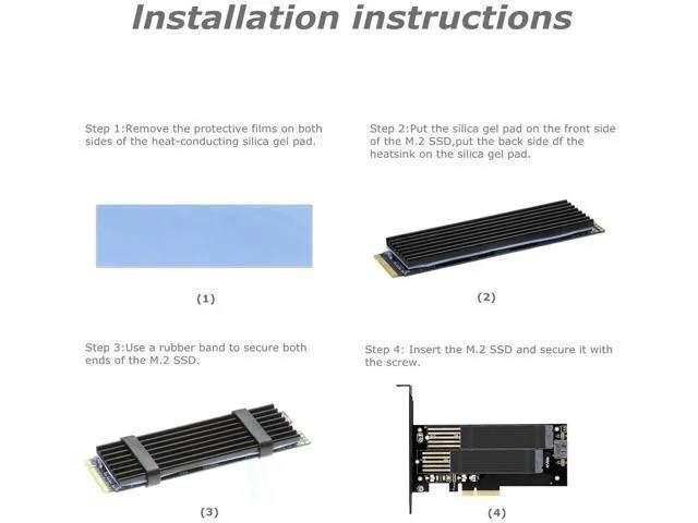 Alt view image 6 of 7 - Dual M.2 PCIE Adapter for SATA or PCIE NVMe SSD with Advanced Heat Sink Solution,M.2 SSD NVME (m Key) and SATA (b Key) 22110 2280 2260 2242 2230 to PCI-e x 4 Host Controller Expansion Card