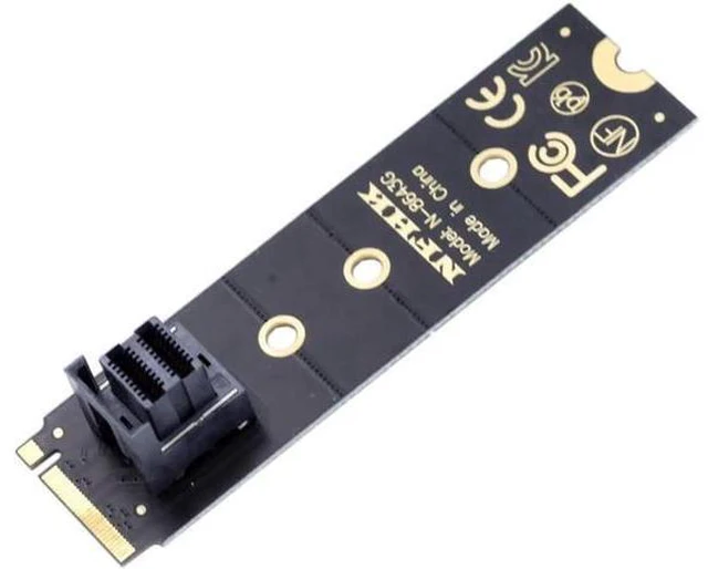 Alt view image 2 of 3 - 22x80mm U.2 Kit SFF-8639 NVME PCIe4.0 SSD Adapter for Mainboard SSD 750 p3600 p3700 M.2 SFF-8643 Mini SAS HD