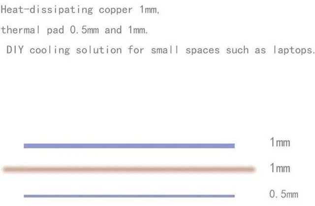 Alt view image 5 of 6 - Laptop NVMe M.2 Heatsink with Nano Thermal Pads,Heat Sink Copper for 2280 M2 SSD Laptop (2pcs)