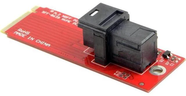 Alt view image 3 of 3 - U.2 U2 Kit SFF-8639 NVME PCIe SSD Adapter for Mainboard Intel SSD 750 p3600 p3700 M.2 SFF-8643 Mini SAS HD