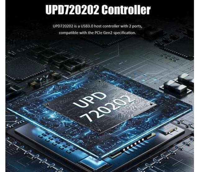 Alt view image 2 of 7 - U3023 2-Port USB 3.0 Type-A 5Gb PCIe Expansion Card for Intel, AMD, and ARM Platform, Compatible with Windows and Linux (Not Support Mac OS)