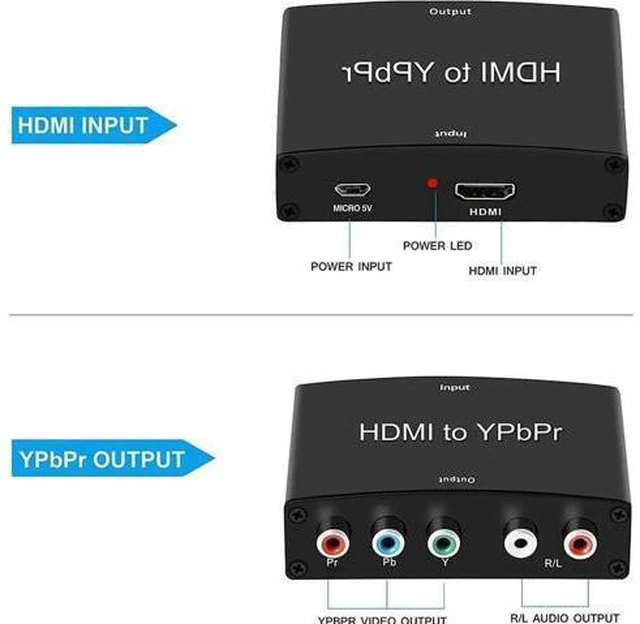 Alt view image 2 of 6 - HDMI to Component Converter, 1080P HDMI to YPbPr, HDMI to RGB Converter, HDMI in Component Out Converter(HDMI to Ypbpr)