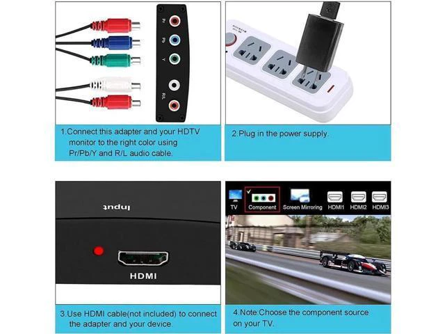 Alt view image 5 of 6 - HDMI to Component Converter, 1080P HDMI to YPbPr, HDMI to RGB Converter, HDMI in Component Out Converter(HDMI to Ypbpr)