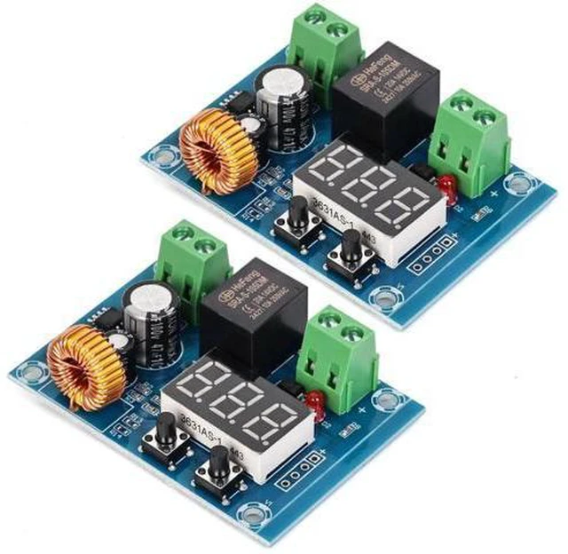 Main image of 12V-36V DC Voltage Protection Module Digital Low Voltage Protector Disconnect Switch Cut Off Over Discharge Protection Module Pack of 2