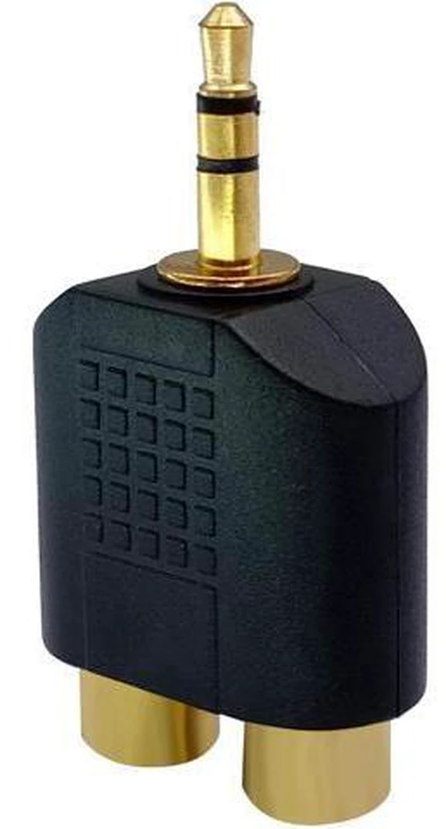 Alt view image 6 of 7 - 3.5mm to RCA Splitter Adapter Gold Plated 3 Poles 3.5mm (1/8 inch) Stereo Audio Male to 2 RCA Female AUX Audio Y Splitter Adapter Converter (5Pack)