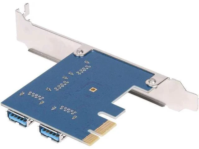 Alt view image 4 of 7 - BGNing 1 to 4 PCI Express 16X Slots Riser Card PCI-E 1X to External 4 PCI-E Slot Adapter PCIe Multiplier Card USB 3.0 Mining Special Riser Card for Bitcoin Miner