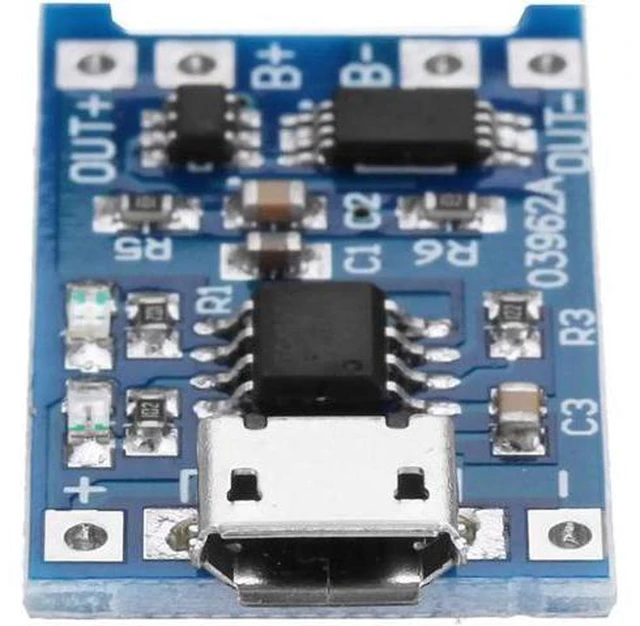 Alt view image 5 of 7 - TP4056 Micro USB 5V 1A Lithium Battery Charging Protection Board TE585 Lipo Charger Module