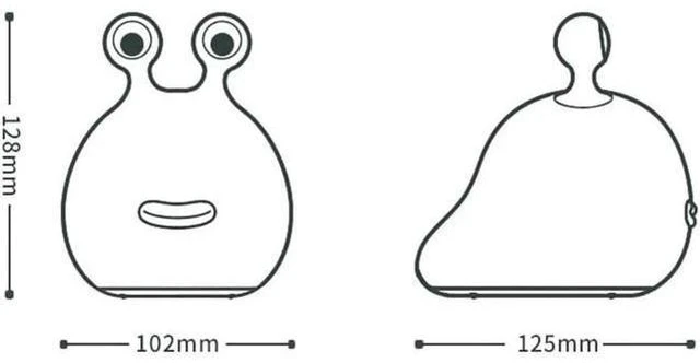 Alt view image 4 of 5 - Slug Night Light, Silicone Night Light, Cute Animal Lamp for Baby with Touch