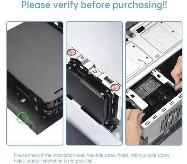 Alt view image 3 of 7 - 2 Pack Double-Deck SSD Mounting Bracket SSD Adapter 2.5" to 3.5" Hard Drive with SATA Cable and Power Splitter Cable Metal SSD HDD Holder Compatible with 2.5 to 3.5 Drive Bay