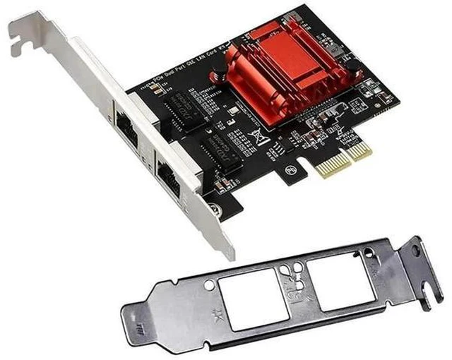 Main image of Dual-Port PCIe Gigabit Network Card 1000M PCI Express Ethernet Adapter with 82576 Two Ports LAN NIC Card