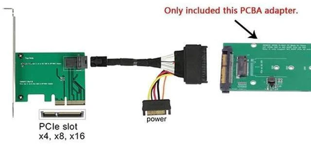 Alt view image 5 of 7 - SFF-8639 NVME U.2 to NGFF M.2 M-Key PCIe SSD Adapter for Mainboard Replace SSD 750 p3600 p3700