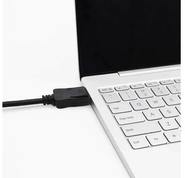 Alt view image 4 of 6 - Right Angle Displayport 1.4 Cable Left Angled Displayport Cable, 90-Degree Angled Displayport Cable V1.4 6FT/1.8M up to 8K/60Hz, 4K/144Hz Supported