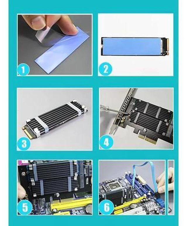 Alt view image 2 of 6 - PA12-HS Dual M.2 SSD PCIe X4 Adapter with Heatsink for One M.2 NVMe SSD and One M.2 SATA SSD, Support PCIe 4.0 SSD and OS Boot from M.2 NVMe SSD